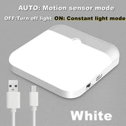 Motion Sensor Led Light Usb Charging Square Lamp for Bedroom Kitchen Stair