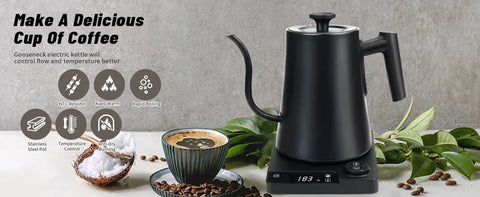 Electric Kettle Intelligent Constant Temperature Fine Mouthed Electric Kettle Hand Brewed Coffee Kettle Goose Neck Kettle