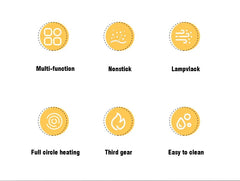 Electric MultiCooker Electric Frying Pan 220V Househould Barbecue Fried Steak Fish Omelette Frying Pan Non-stick Cooking Machine