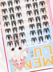 New Doll Lashes Extension Natural Cat Eye False Eyelashes Cosplay Makeup Cross Strip Eye Lashes Handmade Manga Anime Lash