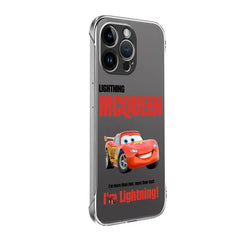 Clear Cover Phone Case for iPhone 14 15 16 Plus 11 12 Pro Max Disney Lightning McQueen