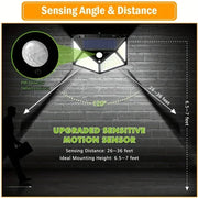 2PCS, Solar Light, 100 LED Motion Sensor Solar Light, 3 Lighting Modes, Suitable for Walls, Courtyards, Gardens, and Passages