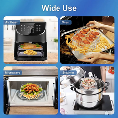 Air Fryer Rack for 5.5L Air Fryer, 2 Tier Air Fryer Grill/Shelf/Dehydrator Rack Square ,Air Fryer Accessories