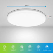 Round LED Ceiling Light Modern Home Decorative Ceiling Lighting Fixture 18/24/36/48W Living Room Bedroom Indoor Kitchen Lighting