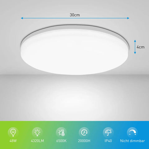 Round LED Ceiling Light Modern Home Decorative Ceiling Lighting Fixture 18/24/36/48W Living Room Bedroom Indoor Kitchen Lighting