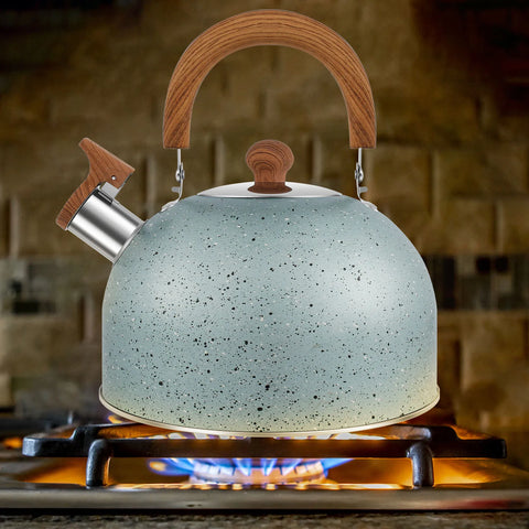 3L Liter Stainless Steel Whistle Kettle Thickened Kettle Gas Induction Cooker Universal Kettle Whistle Kettle Big Tea Kettle