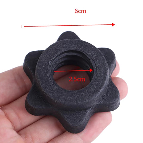 Environmentally friendly cement dumbbell accessories hexagonal nut screw cap 25mm cm plastic black nut star nut