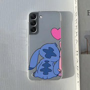 Clear Cover Case for Samsung Galaxy S22 Plus S25 S21 S20 FE S24 S23 Ultra Disney Stitch Angle Lover