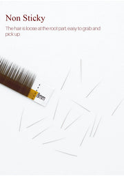 SONG LASHES  High Quality Straight Curvate Eyebrow Extensions False Eyebrow 12 lines Brown Color Eyebrow Extension