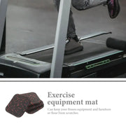 4 Pcs Shock Absorbing Pad Treadmill Mat Exercise Equipment Mat Rubber Gym Flooring Pads Under Treadmill Workout Pads Yoga Mats