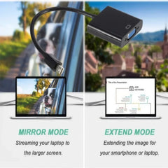Mini DP to VGA Converter Cable 1080P Thunderbolt Mini DisplayPort Male to VGA Female Adapter For Apple Laptop PC Projector HDTV