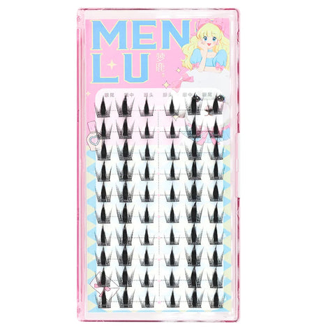 New Doll Lashes Extension Natural Cat Eye False Eyelashes Cosplay Makeup Cross Strip Eye Lashes Handmade Manga Anime Lash