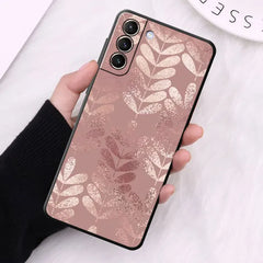 Case for Samsung Galaxy S24 S23 S10e S8 S7 S10 S21 S21 Plus S22 Ultra 5G S20 FE S9 Soft Gold Pink Rose Glitter Hearts Cover