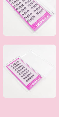 Self Adhesive Bottom Lashes No Glue Needed Reusable Under Eyelash Korean / Makeup DIY Individual Manga Lash Clusters