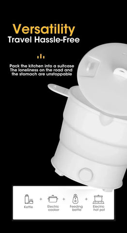 Foldable Electric Cooker Mini Multifunction Hot Pot Food Steamer Cooking Machine for Dormitory NoodleCooker   multi cooker