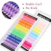 winky beauty Colorful 120pcs Cluster Lashes 40D Segmented Beam Natural D Curl Individual Mink Eyelashes Makeup Supplies at home