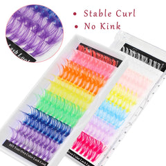 winky beauty Colorful 120pcs Cluster Lashes 40D Segmented Beam Natural D Curl Individual Mink Eyelashes Makeup Supplies at home