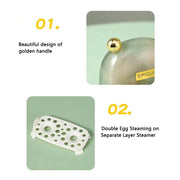 Electric Egg Boiler Automatic Cooker Rapid Egg Boiler Breakfast Machine Multi-Function Egg Cooker 2 Eggs Portable Food Steamer