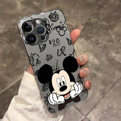 Clear Cover Case for iPhone 11 12 Pro Max 14 15 16 Plus Disney Minnie Mickey Cool