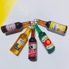 10Pcs Drink Alcohol Wine Bottle Charms for Pendant Jewelry