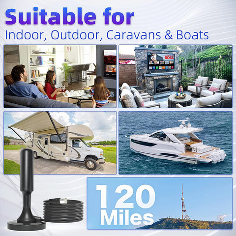 Digital TV Antenna Hd External Internal Magnetic Base With Magnet Television Tv for Living Room-Fast Delivery for All TV