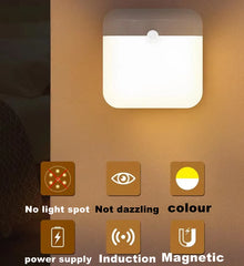 Motion Sensor Led Light Usb Charging Square Lamp for Bedroom Kitchen Stair
