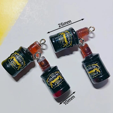 10Pcs Drink Alcohol Wine Bottle Charms for Pendant Jewelry