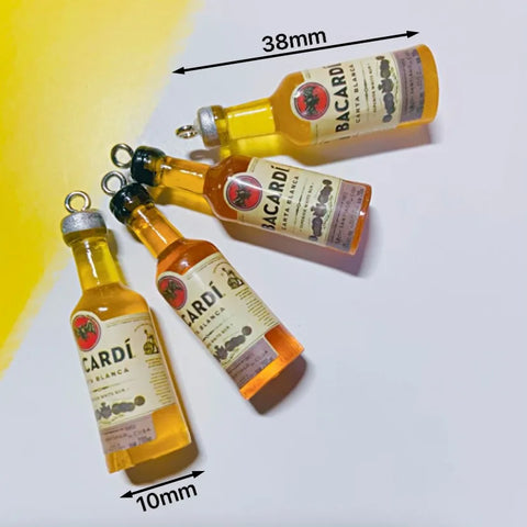 10Pcs Drink Alcohol Wine Bottle Charms for Pendant Jewelry