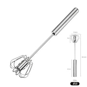 10/12/14inch Stainless Steel Semi Automatic Whisk Blender for Home -Versatile Tool for Egg Beater, Milk Frother, Hand Push Whisk