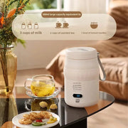 2025 New 500ml Smart Multifunctional Electric Cooker LCD Temperature Display Electric Kettle Portable USB Thermos Coffee Cup