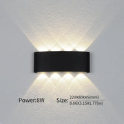 LED Wall Light Outdoor Indoor 2W 4W 6W 8W 10W AC85-265V Up Down White Black Modern Light For Home Garden Bedroom Corridor