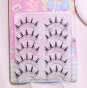 New Doll Lashes Extension Natural Cat Eye False Eyelashes Cosplay Makeup Cross Strip Eye Lashes Handmade Manga Anime Lash
