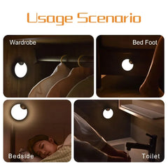 LED Night  Lights Intelligent Human Induction Cabinet Light USB Charging Emergency Automatic Lighting Bedside Home Wardrobe Lamp