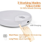 LED Night  Lights Intelligent Human Induction Cabinet Light USB Charging Emergency Automatic Lighting Bedside Home Wardrobe Lamp