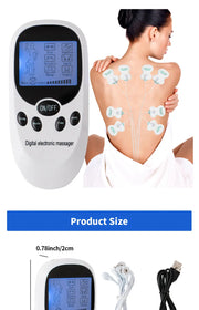 Digital TENS Machine EMS Massager Electric Pulse Muscle Stimulator for Back Neck Electrode Massage Pads Convenient Use at Home
