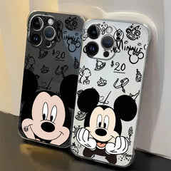 Clear Cover Case for iPhone 11 12 Pro Max 14 15 16 Plus Disney Minnie Mickey Cool