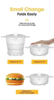 Foldable Electric Cooker Mini Multifunction Hot Pot Food Steamer Cooking Machine for Dormitory NoodleCooker   multi cooker