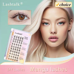 Lashtalk DIY Airy Cloudy Little Devil Manga Anime False Lashes Eyelash Extensions 3D Natural Dense Volume Mix11-13mm Makeup Tool
