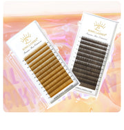 SONG LASHES  High Quality Straight Curvate Eyebrow Extensions False Eyebrow 12 lines Brown Color Eyebrow Extension