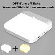 Motion Sensor Led Light Usb Charging Square Lamp for Bedroom Kitchen Stair
