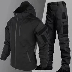 Tactical Waterproof Sets Men Wear Resistant Combat Training Suit Outdoor Multi-pocket Uniform Airsoft Camping Hiking Tracksuit