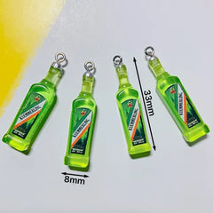 10Pcs Drink Alcohol Wine Bottle Charms for Pendant Jewelry