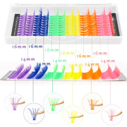 winky beauty Colorful 120pcs Cluster Lashes 40D Segmented Beam Natural D Curl Individual Mink Eyelashes Makeup Supplies at home
