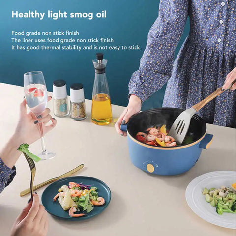 800W Electric Cooker 2.5L 3 Speed Control Single Layer Electric Pot Multifunctional Cooker Home Kitchen Cookware