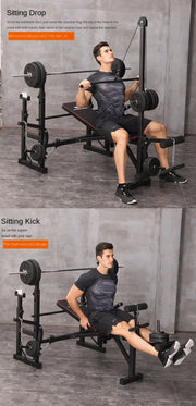 Men's Fitness Equipment, Multifunctional Weightlifting Bed Supplies, Foldable Bench Press, Household Weightlifting Machine