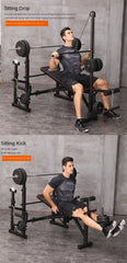 Men's Fitness Equipment, Multifunctional Weightlifting Bed Supplies, Foldable Bench Press, Household Weightlifting Machine