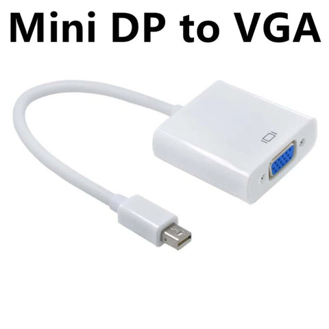 Mini DP to VGA Converter Cable 1080P Thunderbolt Mini DisplayPort Male to VGA Female Adapter For Apple Laptop PC Projector HDTV