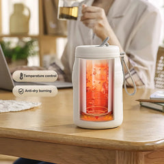 2025 New 500ml Smart Multifunctional Electric Cooker LCD Temperature Display Electric Kettle Portable USB Thermos Coffee Cup