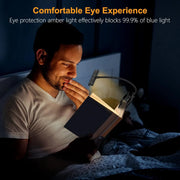 LED Book Light Reading Light Eye Caring Clip-on USB Rechargeable Dimmable Light Lamp Adjustable Flexible Night Reading Lamp