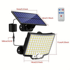 1/2pcs Solar Light Outdoor, 106 LED Super Bright Motion Sensor Light, Solar Strong Power LED Garden Wall Lamp with 4 Working Modes, LED Outdoor Wall Light for Garden, Patio, Garage, Front Door, Pool, Steps, Fence, Street Ligh